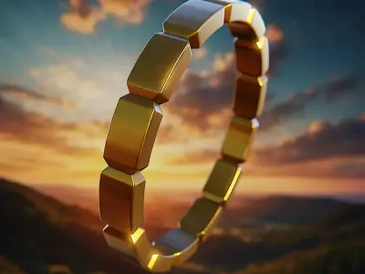 Segmented Unity Ring - High-Poly Print-Ready Jewelry Model 68 3D print model