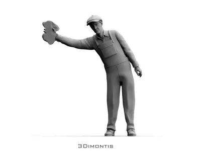 Gas Station Staff 3D print model