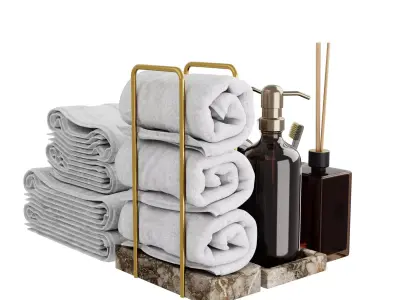 Urban bathroom set 3D model
