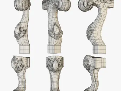 Arm and leg furniture for CNC 3D model