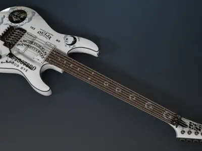 Kirk Hammett - EPS Ouija Guitar White 3D model