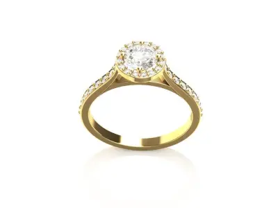 Solitaire Engagement Ring 3D print model