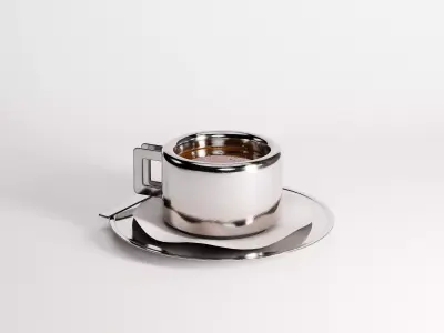 Espresso Set 01 Low-poly 3D model