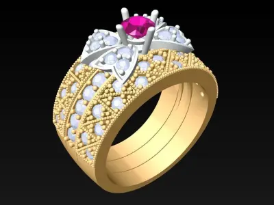 Bow Tie Ring - Womens Rings - N5339 3D print model
