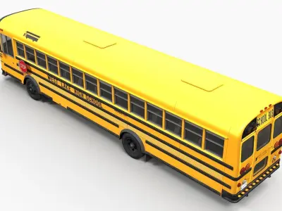 School bus Thomas Low-poly 3D model