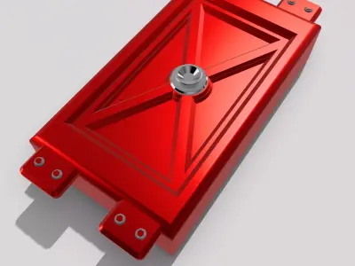 Billet Fuel Cell with filler and mounting bracket option 3D print model