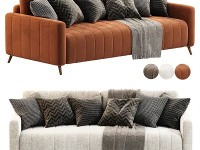 sofa Velvet Grey 3D model