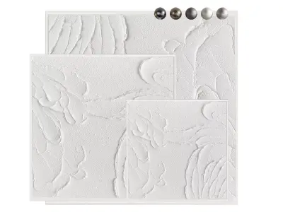 3D WHITE ABSTRACT PAINTING 3D model