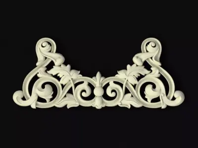 Central decor ornament for furniture 3D model 699