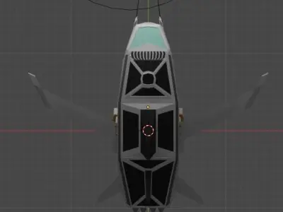 spacecraft 3D print model