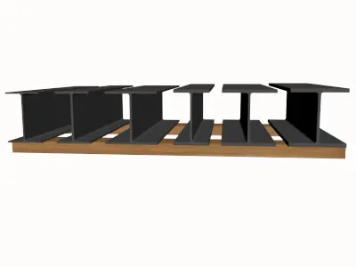 W6 Wide Flange Beam 3D model