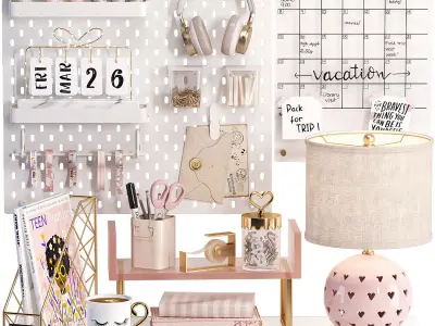 Studyroom and Workplace for Teenager and kids 3D Model Collection