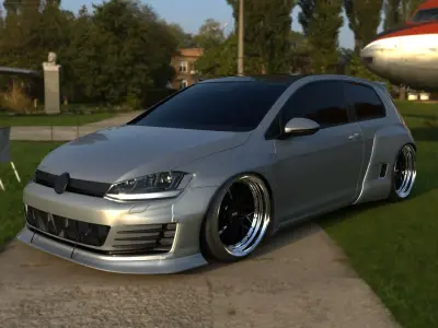 Volkswagen Golf Mk7 GTI Pandem 3D model