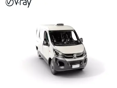 Detailed Urban Taxi Van Model Pack for Realistic Simulations Low-poly 3D model