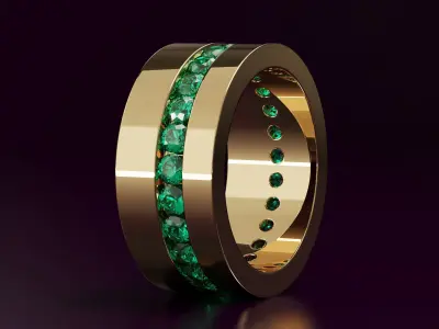 round cut eternity ring N07 54EU size Free 3D print model