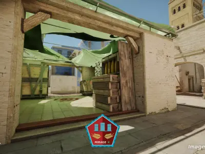 Counter Strike 2 - Mirage Map Unreal Engine 3D model
