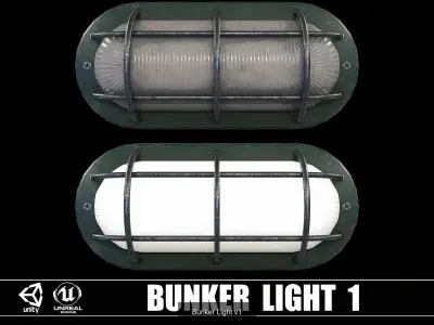 Pack of 9 Bunker Light 3D Model Collection