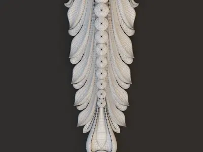 Corbal for cnc letter i Low-poly 3D model