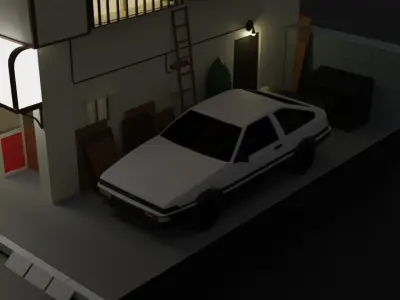 Takumi home Low-poly 3D model