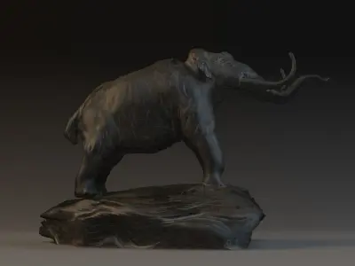 mammoth elephant sculpture animal extinct art sculptures north 3D model