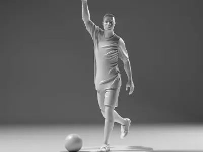 Footballer 05 Run 03 Stl 3D print model