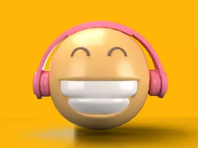 emoji smile Low-poly 3D model