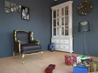 Interior Sofa Armchair 25 - For CNC and Interior 3D model