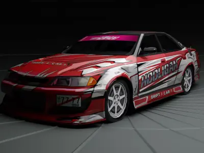 Toyota Mark 2 Low-poly 3D model