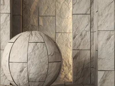 Decorative Stone Wall Panel Texture 4K - Seamless Texture