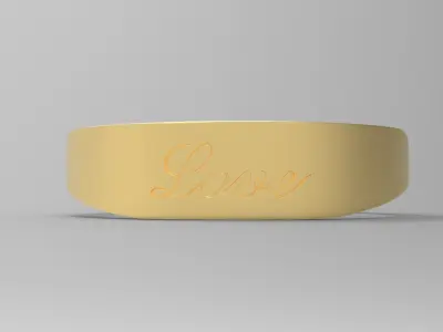 Love Ring Female Gold 3D print model