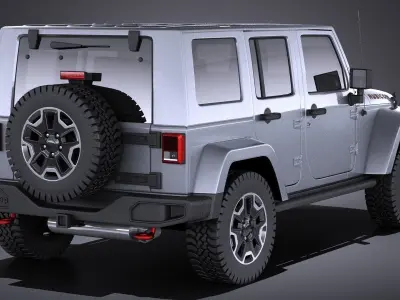 Jeep Wrangler Rubicon 2017 VRAY 3D model