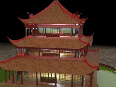 Chinese ancient house 3D model