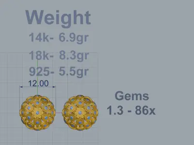Ball Earrings  3D print model