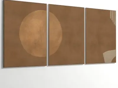 Abstract Painting Set of 3 pieces - No 36 Low-poly 3D model