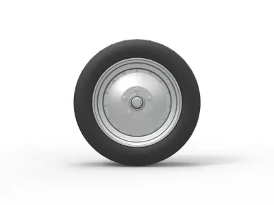 Front wheel of Vintage Funny Car Scale 1 to 25 3D print model