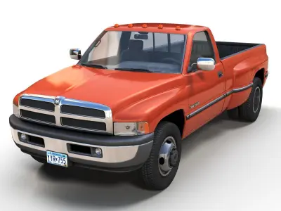 Dodge Ram 1995 3500 Low-poly 3D model