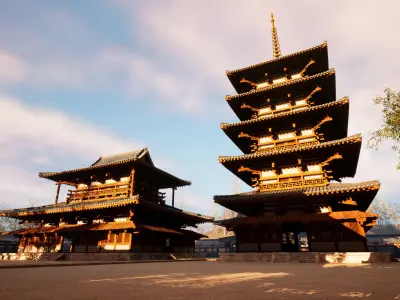 Japanese Temple Pack 3D model