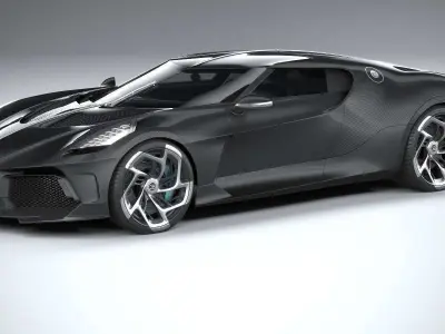 Bugatti La Voiture Noire 2019 CoronaRender 3D model