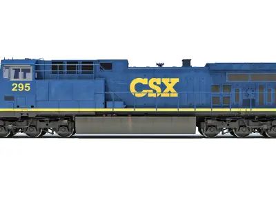 CSX Diesel Electric Locomotive 3D model
