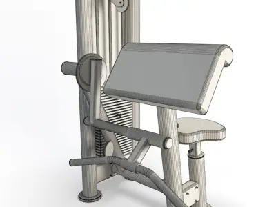 Gym Biceps Curl 3D model