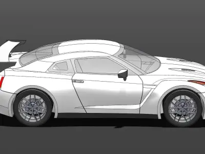 NISSAN GTR by Solidworks 3D model