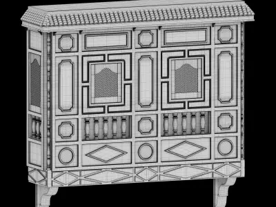 Blue Mashrabiya 3D model