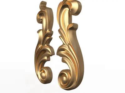 Carved Decoration CNC 06 Low-poly 3D model