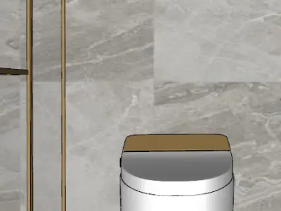 Luxurious Modern Bathroom 3D model