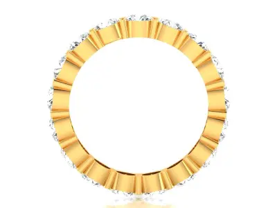 Band 3dm Render Details diamond eternity ring gold 3D print model