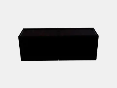 BESTA Shelf unit with glass doors Low-poly 3D model