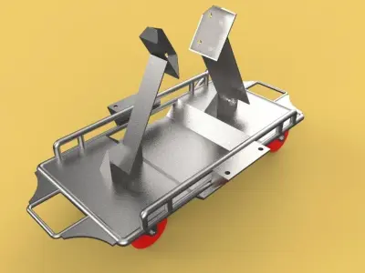 VEHICLE AUTOMOTIVE MOVING JACK DOLLY CAR 3D model