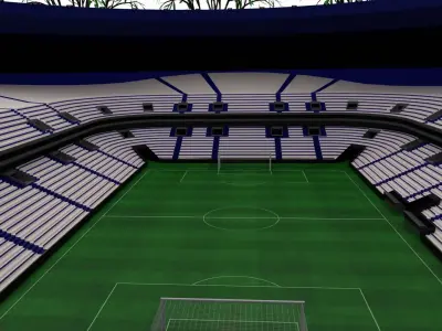 Football Stadium Low-poly 3D model 15