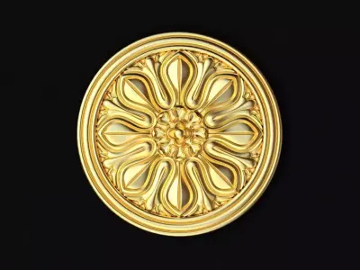 Central decor ornament for furniture 3D model buy