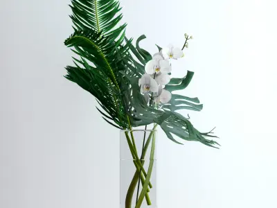 Exotic bouquet 3D model